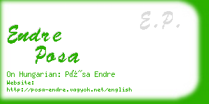 endre posa business card